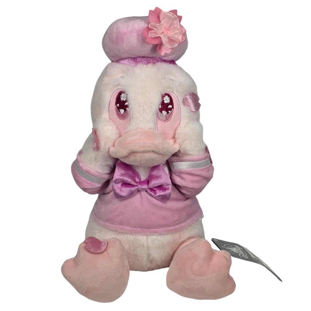 DISNEY STORE SAKURA DONALD DUCK CHERRY BLOSSOM PLUSH 14" 2026 JAPAN EXCLUSIVE